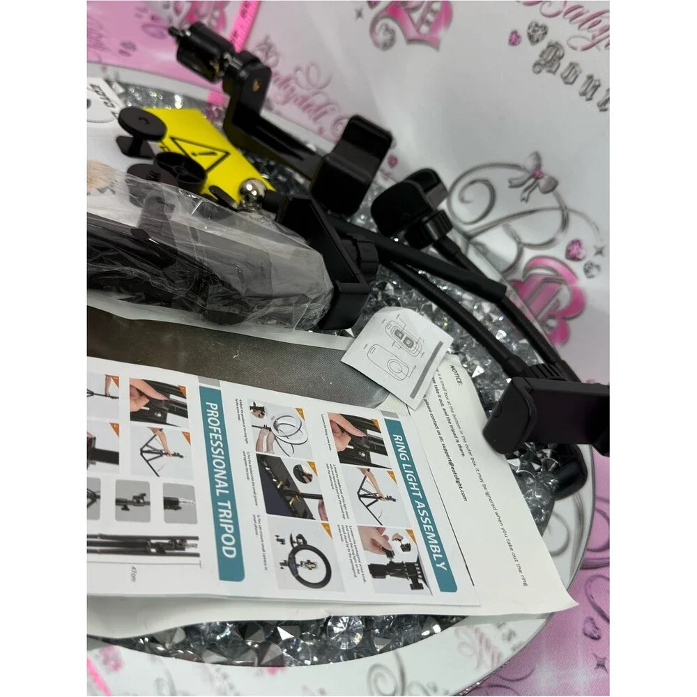 Ring light accessory bundle Ring Light Mounting Accessory Kit - Black